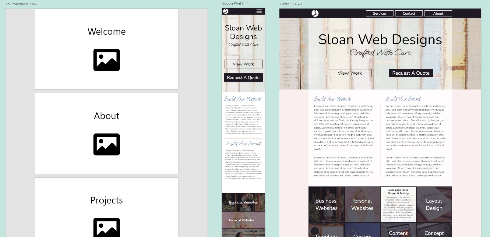 An overview image of the final Sloan Web Designs desktop and mobile.